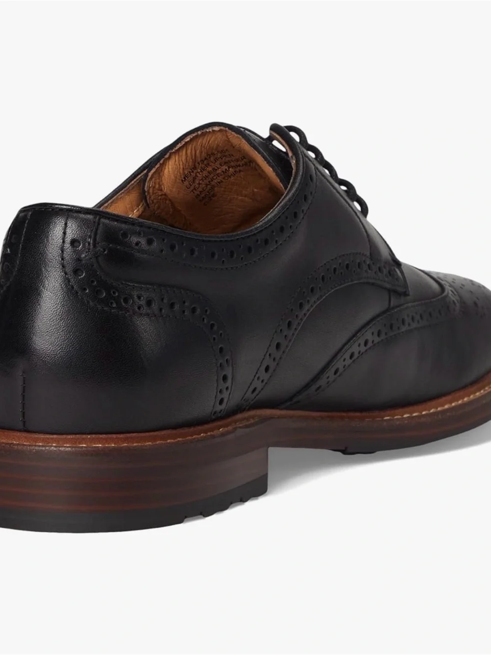 Florsheim Men’s Black Leather Wingtip Brogue Derby Oxfords Sz 8.5 M Dress Shoes